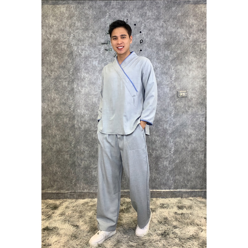 Đồ Lam Đi Chùa Nam Cao Cấp - Pháp Phục Đi Chùa Của Nam S5