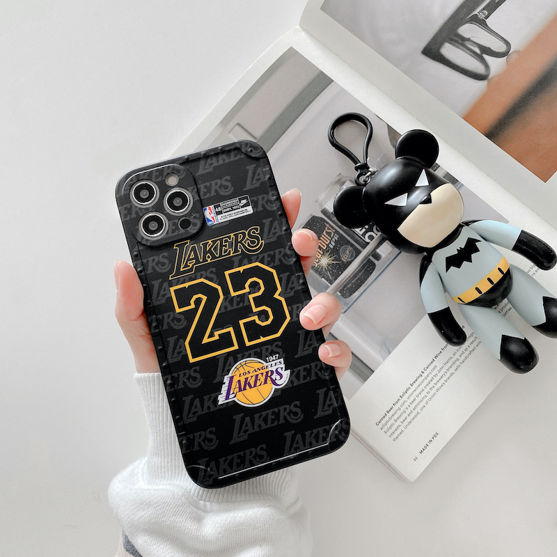 Ốp Điện Thoại Mềm Hình NBA Lakers 23 24 Cho iPhone 15 14 13 12 11 Pro Max X XS XR 7 8 Plus