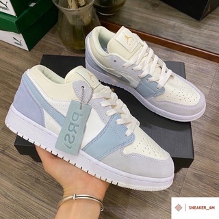 Giày thể thao nam nữ Giày Jodan 1 xám xanh thấp cổ thể thao sneaker JD paris full box bill