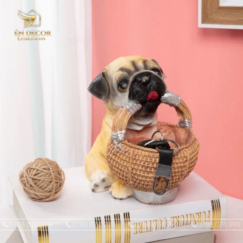 Chó Decor,Trang Trí, Chó Để chìa khoá, Để bánh kẹo trang trí phòng khách, Én Decor