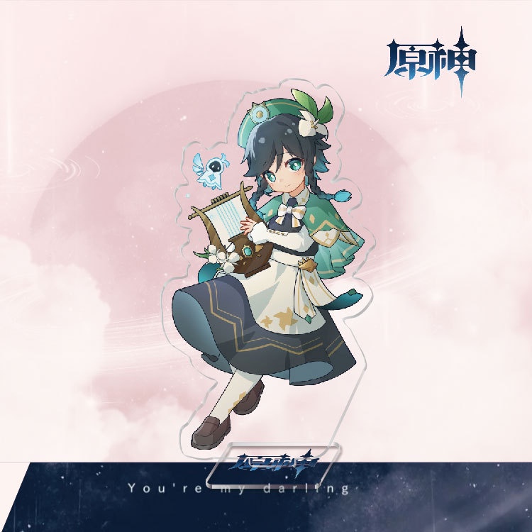 Mô hình Standee nhân vật Genshin Impact trong trang phục hầu gái