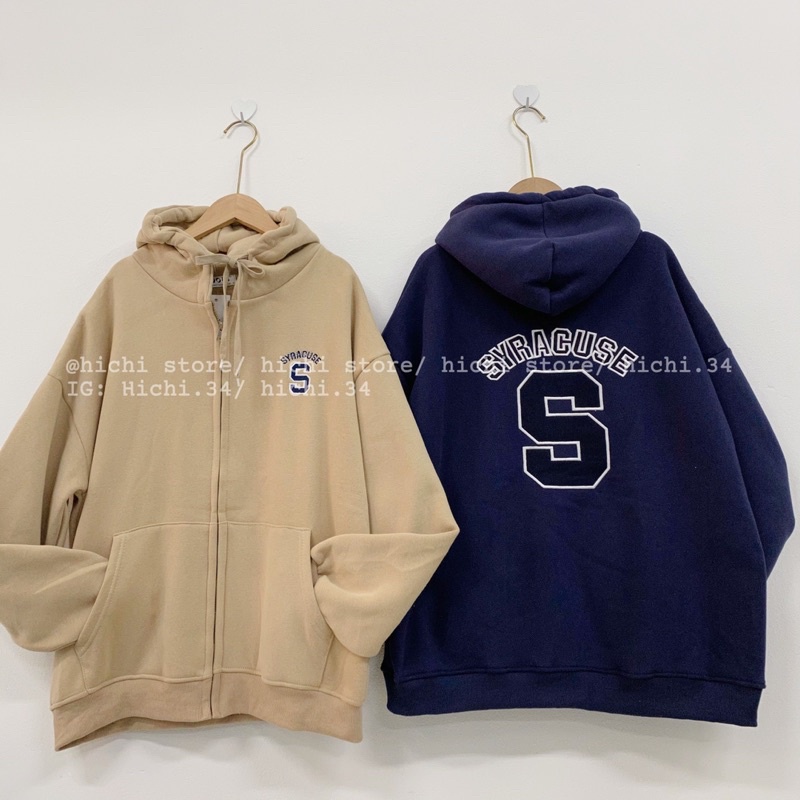 áo hoodie nỉ bông khoác kéo khoá S ảnh thật video hichi | BigBuy360 - bigbuy360.vn