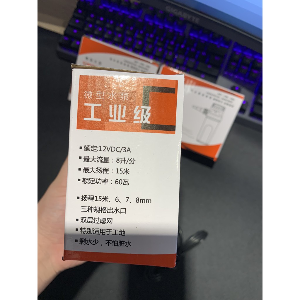 BƠM MINI 12V/3A CÔNG SUẤT 60W