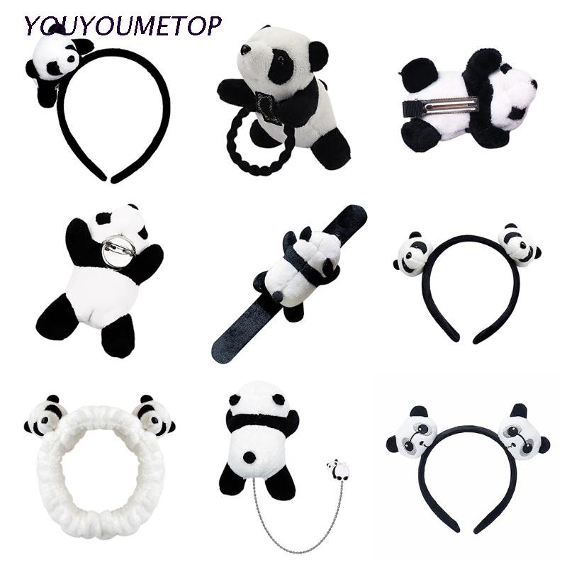 Băng đô/kẹp/buộc tóc gấu trúc dễ thương cho nữ