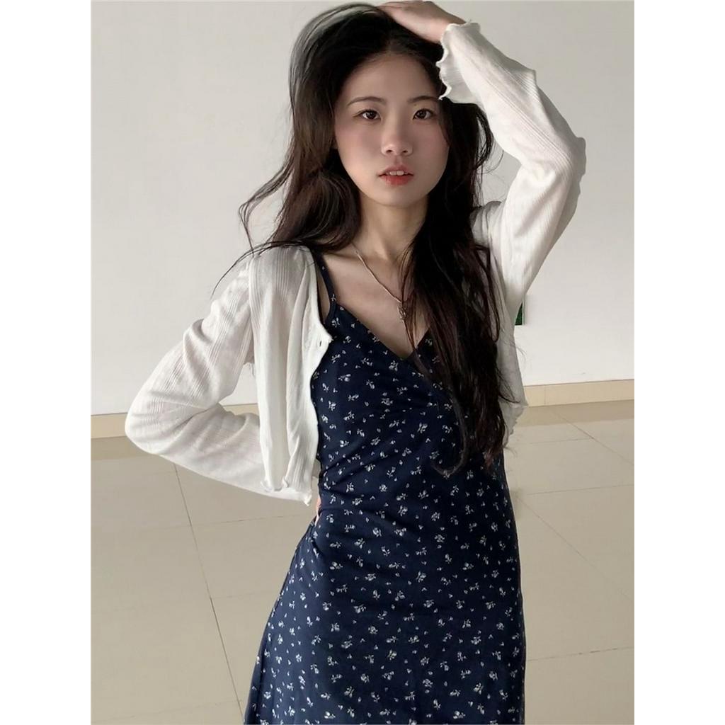 Đầm Hoa Hai Dây Thời Trang Mùa Xuân Pháp Kiểu Mới 63319