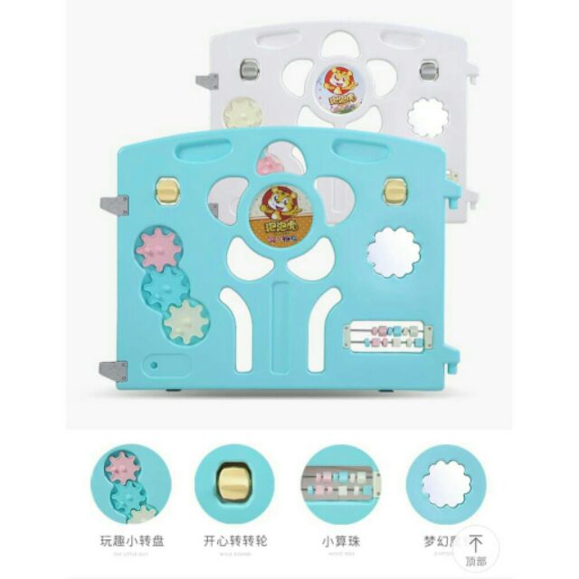 QUÂY BÓNG 3D CHO BÉ MÀU PASTEL 12 CÁNH + 2 CỬA ( KT 1M55*1M55)