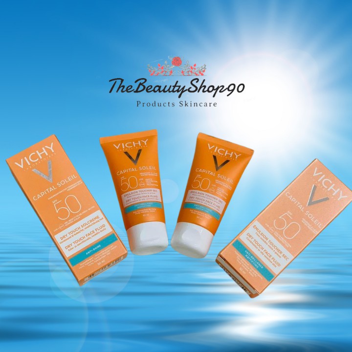 Kem Chống Nắng Vichy Capital Soleil SPF 50+ 50ml Mẫu Mới 2021 - Giảm Bóng Nhờn Có Màu Trang Điểm