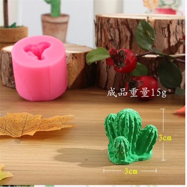 Khuôn Silicone Xương Rồng Sen Đá 4 Khía
