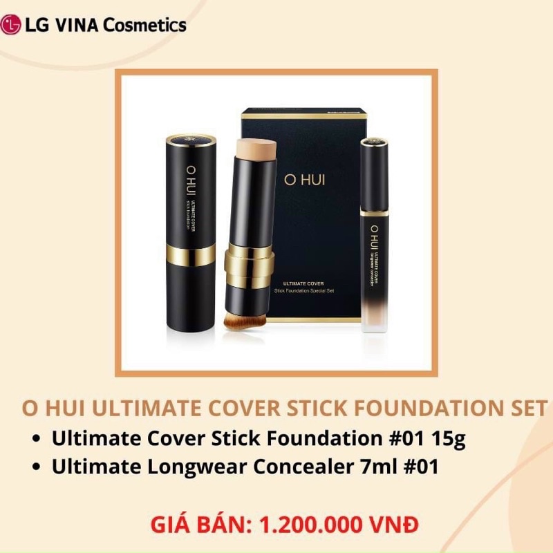 CÓ TEM LG VINA - Set trang điểm nền dạng thỏi Ohui tặng thêm che khuyết điểm