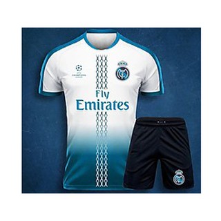 [Video thật]Quần Áo Đá Bóng CLB Real Madrid Trắng C1