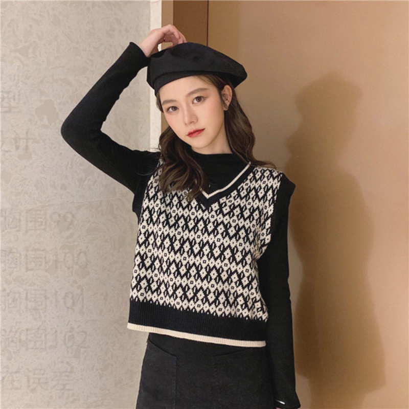 Áo ghile len ngắn thổ cẩm Quảng Châu thu đông GILE 05