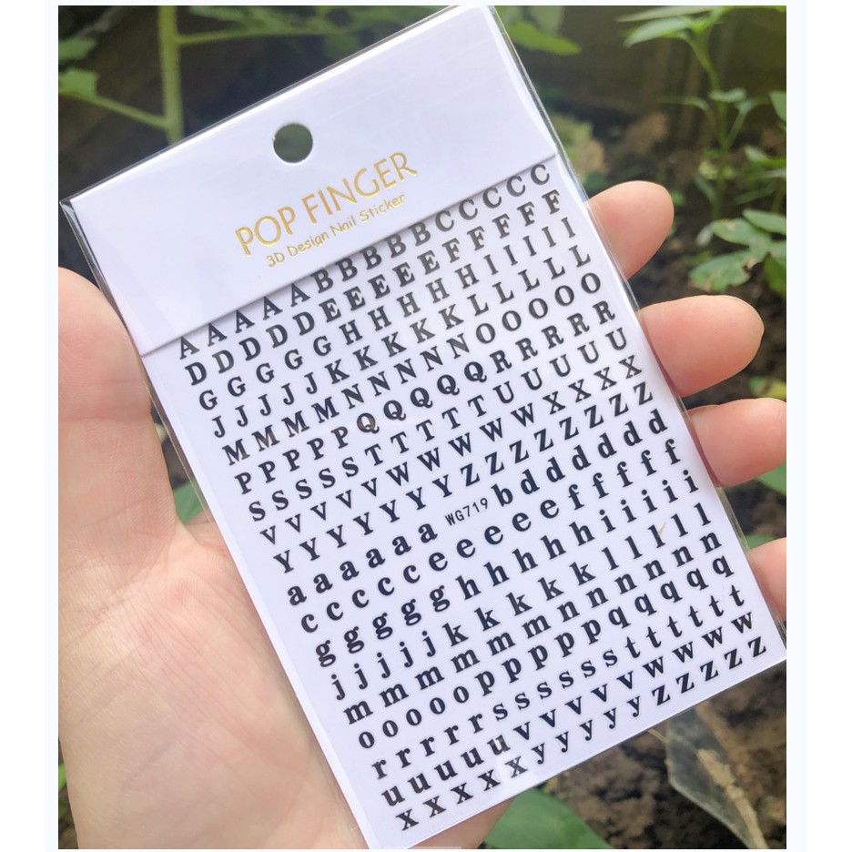 Sticker hình chữ cái