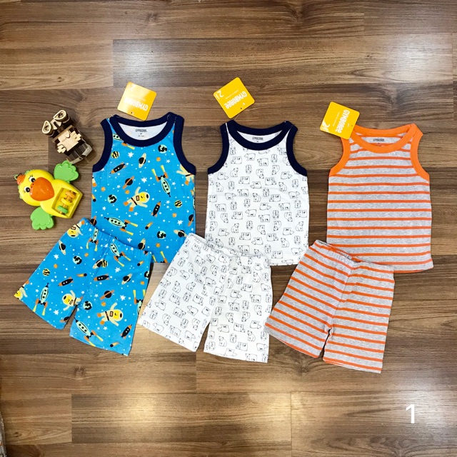 Combo 3 Bộ ba lỗ bé trai