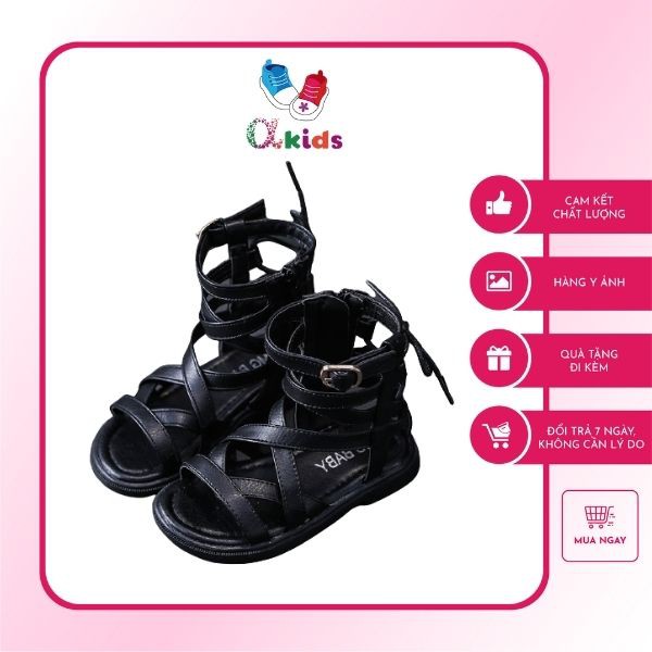 Sandal Bé Gái Siêu Mềm Êm Kiểu Giày Chiến Binh Thời Trang Siêu Yêu