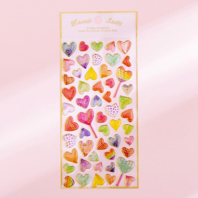 Miếng dán sticker nổi hình trái tim