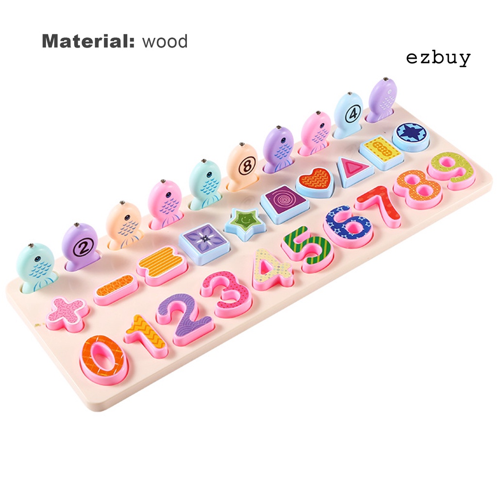 1 Set Puzzle Toy Educational Interactive Exquisite Workmanship Kids Magnetic Fishing Puzzle for Home