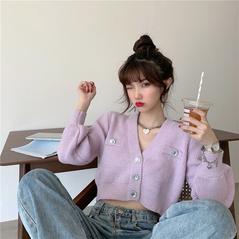 Áo sweater dệt kim tay dài thời trang mùa xuân cho nữ