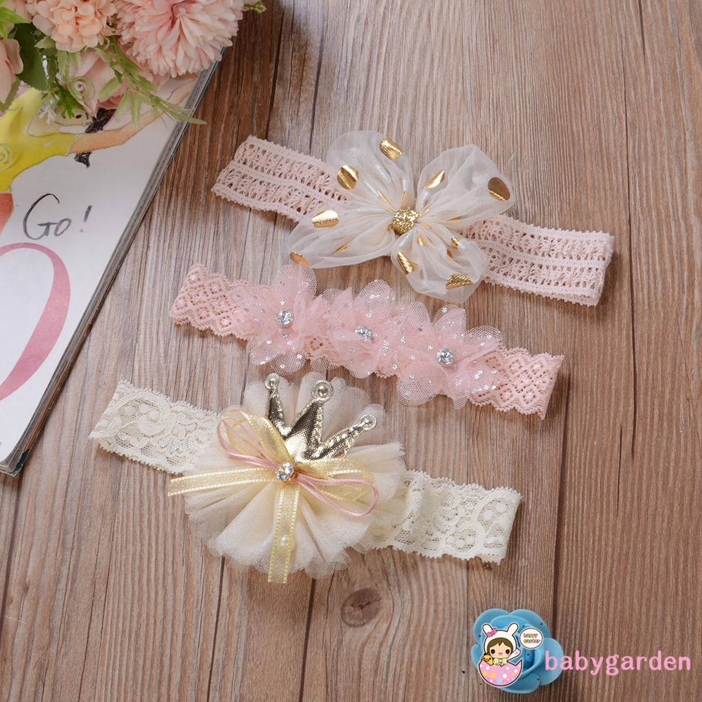 Set 3 băng đô bé gái màu sắc ngọt ngào thời trang