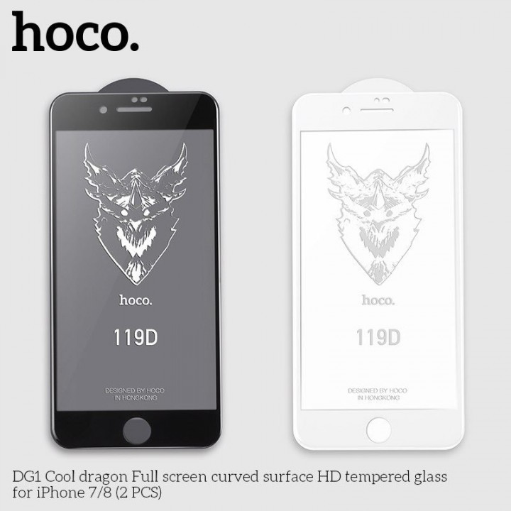 Dán Cường Lực iPhone 7 - 8 - SE 2020 Hoco DG1 119D Full Màn Hình