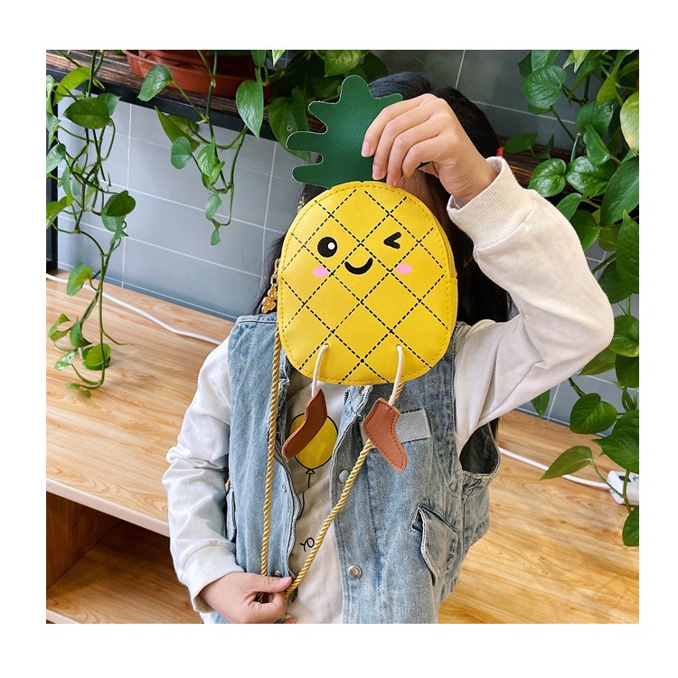 Túi Đeo Chéo Hình Quả Dứa Dễ Thương Cho Bé Gái