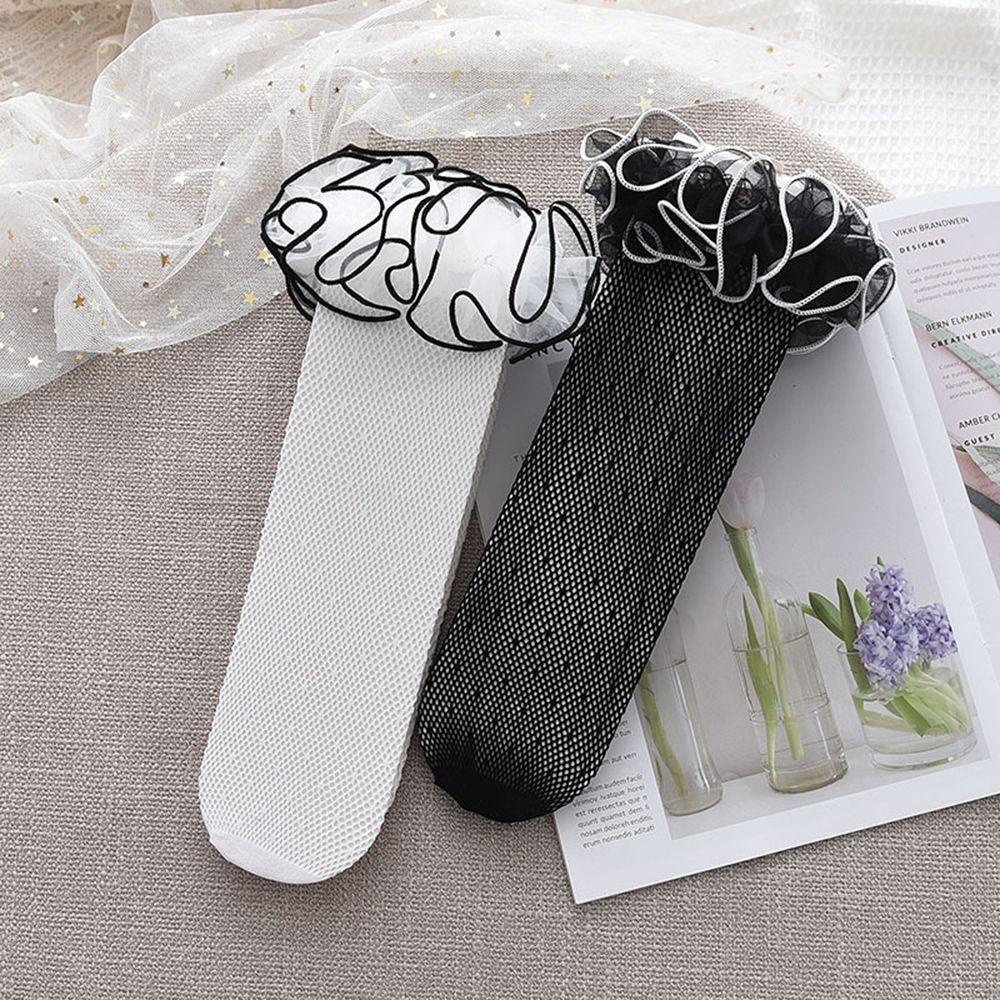 Layor1 Quần Tất Ren Dài Đến Đầu Gối Co Giãn Đáng Yêu Thời Trang Làm Quà Tặng Cho Bé Gái