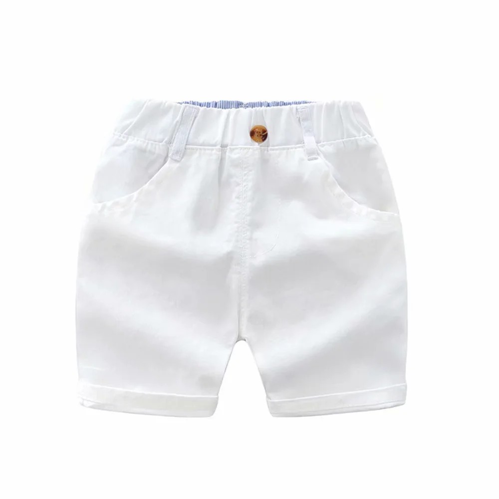 Quần short cotton mềm mại màu trơn thời trang cho trẻ em