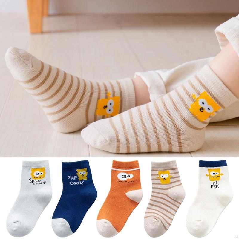 Bộ 5 Đôi Vớ Cotton Mềm Họa Tiết Hoa Cho Bé