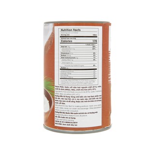 Nước cốt dừa ít béo Delta Coco lon 400ml - Đặc sản Bến Tre