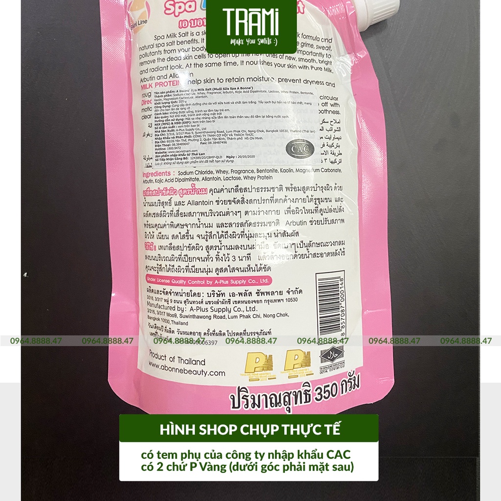 [CHÍNH HÃNG] Sữa Tắm Muối Bò A Bonne Spa Milk Salt Thái Lan 350gr, Giúp Tẩy Sạch Bụi Bẩn Và Tế Bào Chết | BigBuy360 - bigbuy360.vn