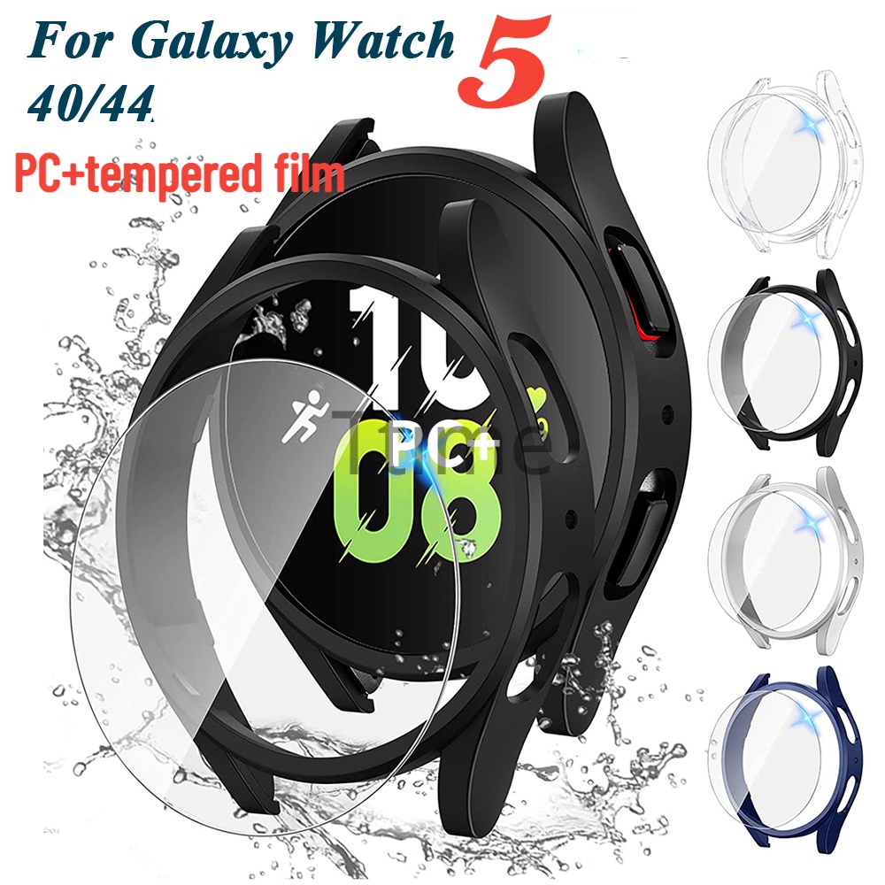 Ốp Lưng PC ChốNg NướC + KíNh CườNg LựC BảO Vệ MàN HìNh Cho Samsung Galaxy Watch 5 40mm 44mm