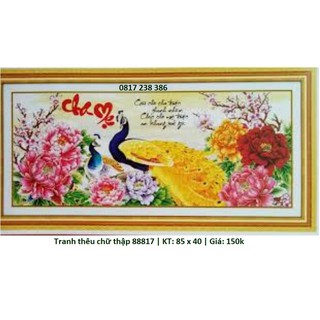 Tranh thêu cha mẹ 88817 (KT: 85 x 40 cm)