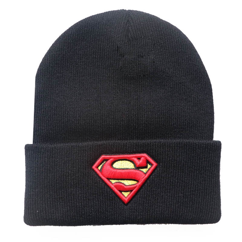 Mũ Len Beanie Thêu Hình Marvel Thanos Spiderman Phong Cách Thường Ngày Cho Bé Trai Bé Gái
