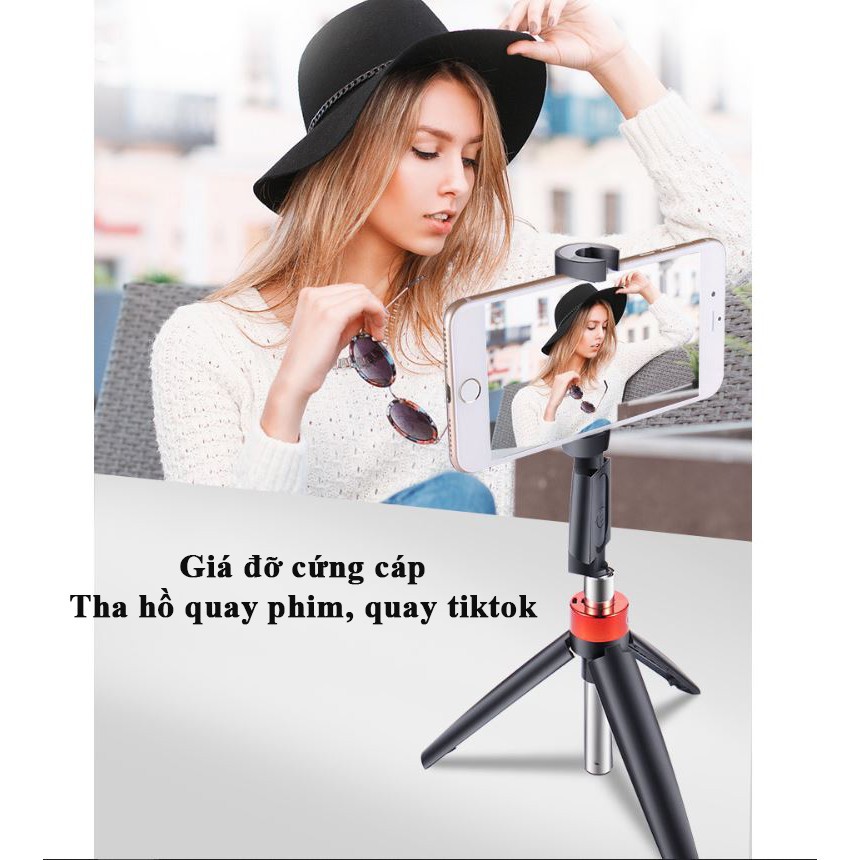 ♧♝Gậy tự sướng bluetooth và chân tripod livestream, quay tiktok cao cấp. Dài 80cm, dùng cho cả ios và an | BigBuy360 - bigbuy360.vn