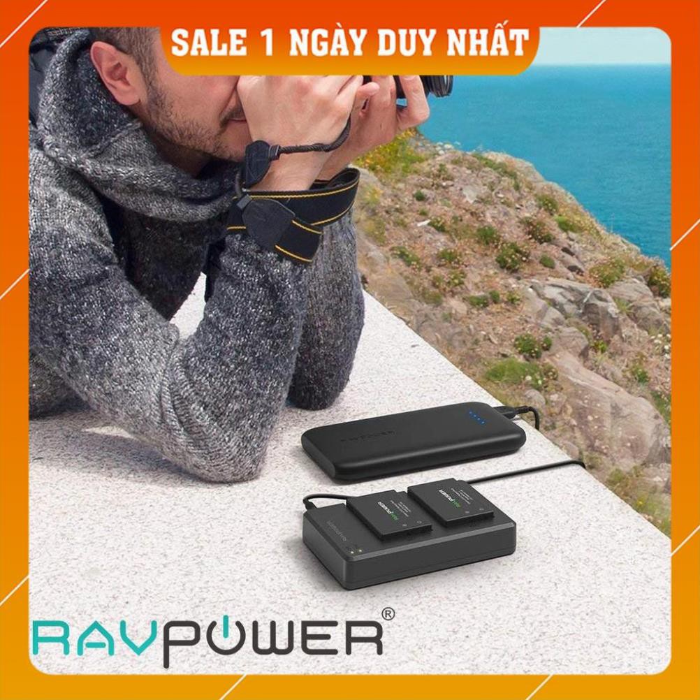 Bộ 2 PIN + SẠC ĐÔI Canon LP-E17 RAVPOWER Cho Canon 77D 750D 760D 800D 8000D 200D M3 M5 M6, EOS RP...