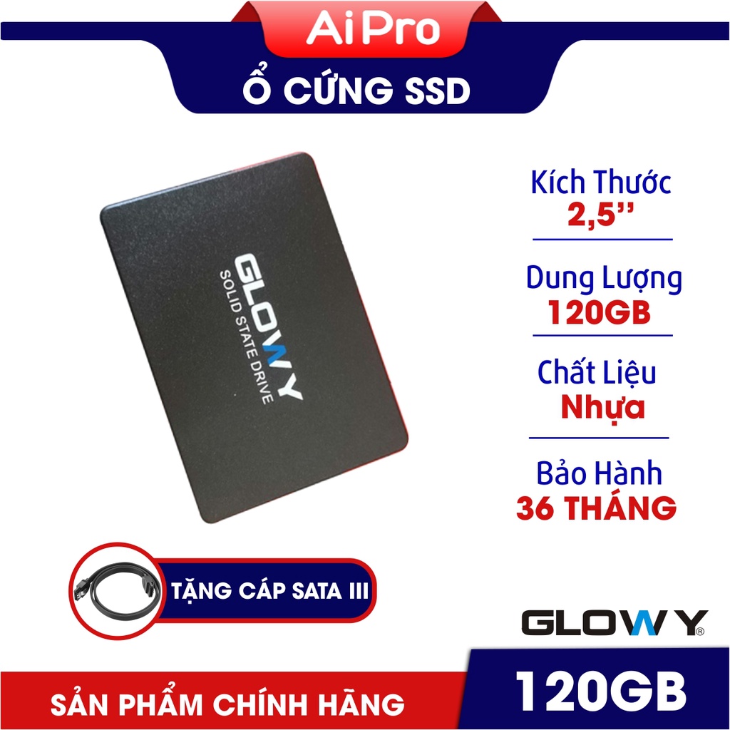 Ổ cứng SSD 120GB Kingspec | Gloway | Kingdian - Chính Hãng - Bảo hành36 tháng