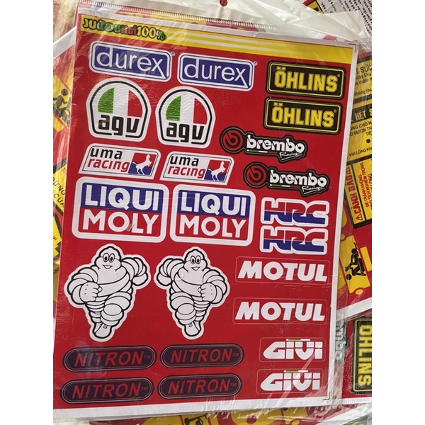 Tem logo Crom 7 màu chất lượng cao RACING 21 decal ; tem nhãn ; logo