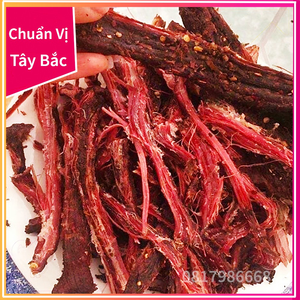 Thịt trâu gác bếp 1kg chuẩn Mường Then ✅ Tặng Chẩm Chéo ✅ khô Trâu hun khói vị Tây Bắc