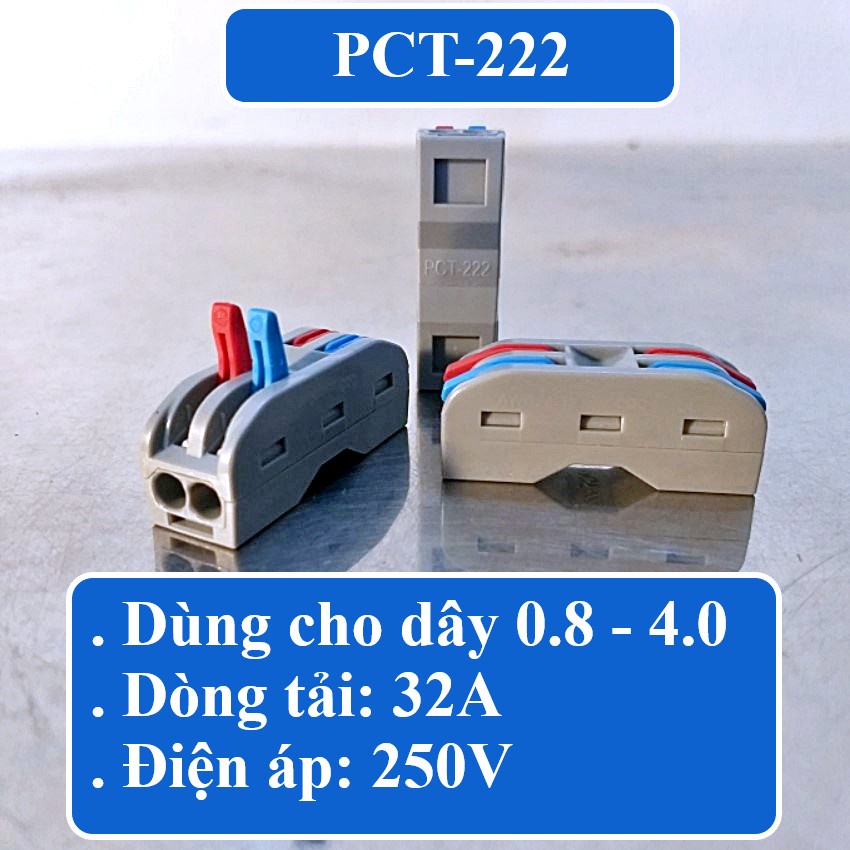 Cút nối dây điện nhanh  đầu nối dây điện nhanh cho đèn LED  0.8 đến 4mm PCT2-2, PCT212