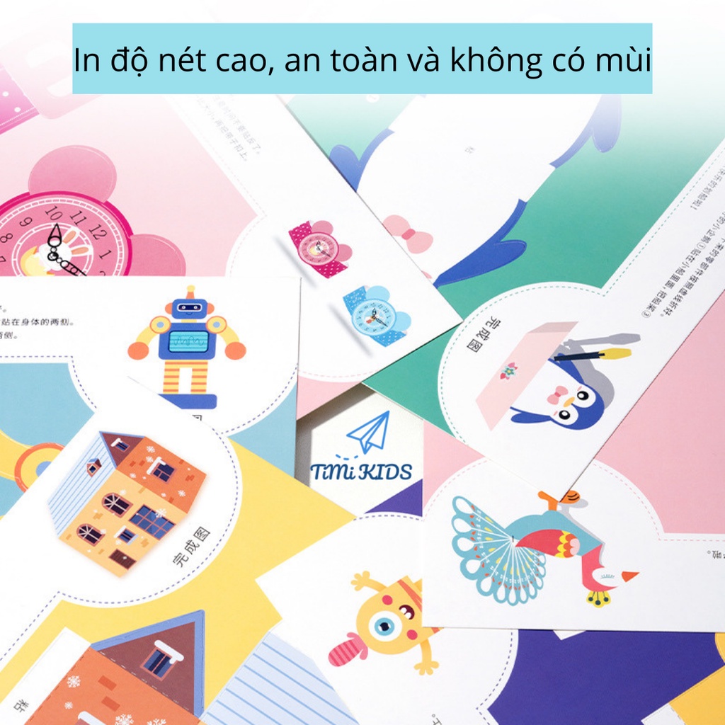 Đồ chơi gấp giấy 3D, xếp giấy nghệ thuật origami 3D giúp bé vừa chơi vừa rèn luyện sự khéo léo và thỏa sức sáng tạo