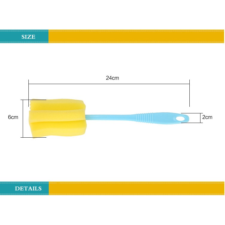 Cọ Bọt Biển Dùng Để Rửa Bình Sữa Em Bé Đa Năng Tiện Dụng
