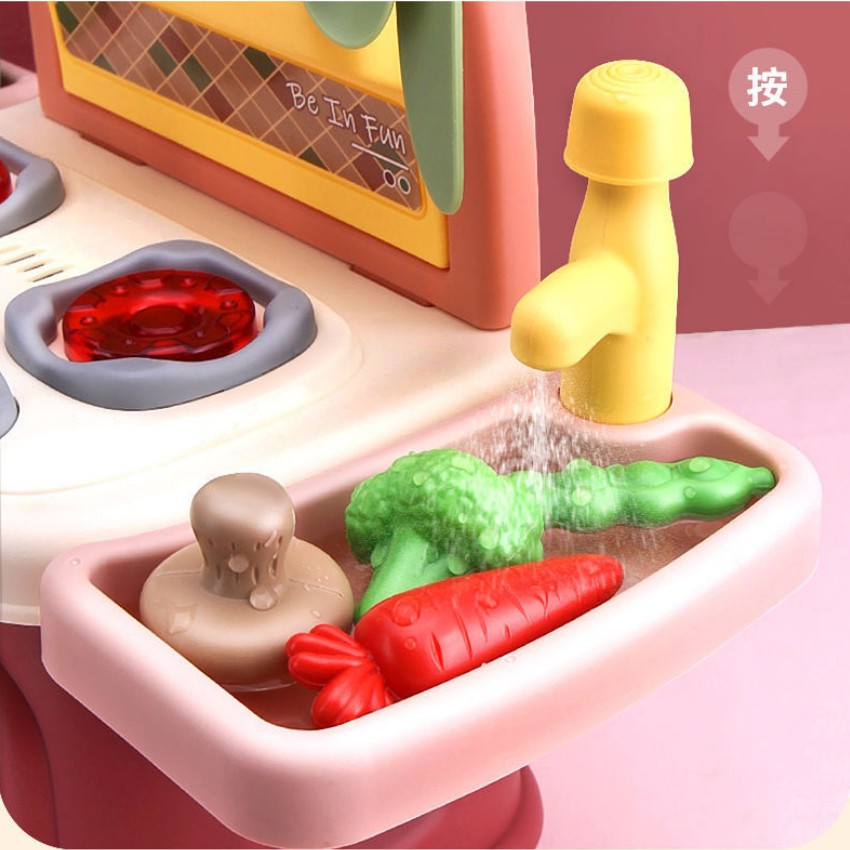 Đồ Chơi Bộ Bếp Nấu Ăn Fun Kitchen Cho Bé, Thiết Kế Sắc Sảo,Có Nhạc Và Sử Dụng Vòi Nước, Thiết Kế Ngộ Nghĩnh - SUMOSHOP68