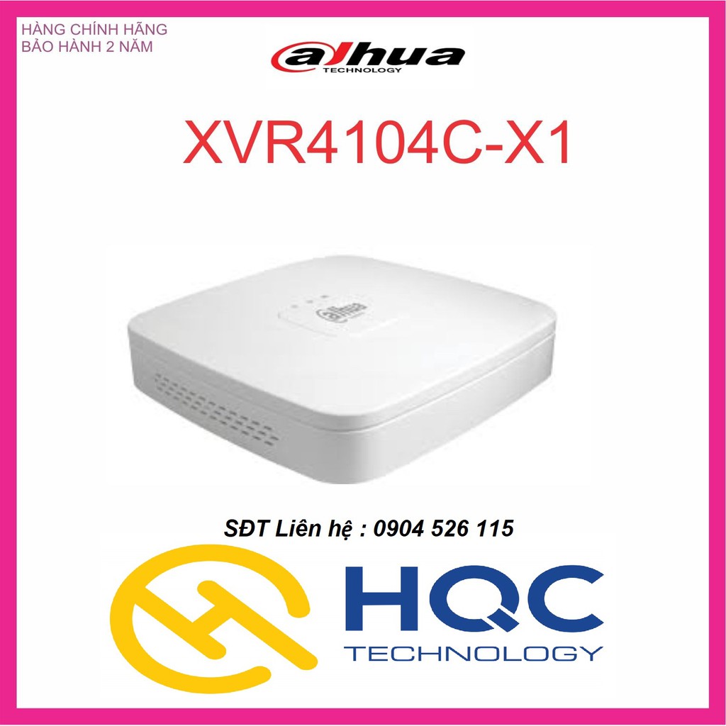 Đầu ghi hình Dahua 4 kênh DHI - XVR4104C-X1 4 kênh 1.0 - truyền tải âm thanh báo động âm thanh báo động cáp đồng trục