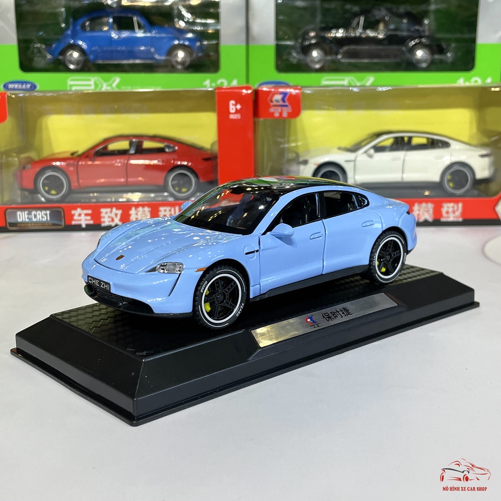 Mô hình xe kim loại Porsche Taycan Turbo tỉ lệ 1:32 hãng CHEZHI 3 màu