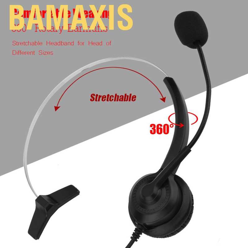 Bộ tai nghe không dây USB Bamaxis Justgogo có chức năng tắt tiếng ồn kèm mic cho Call Center