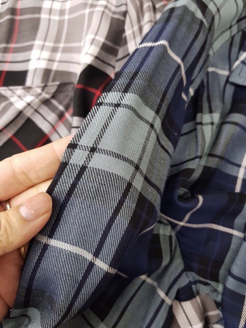 Áo sơ mi kẻ hàng xuất VNXK Pull & bear