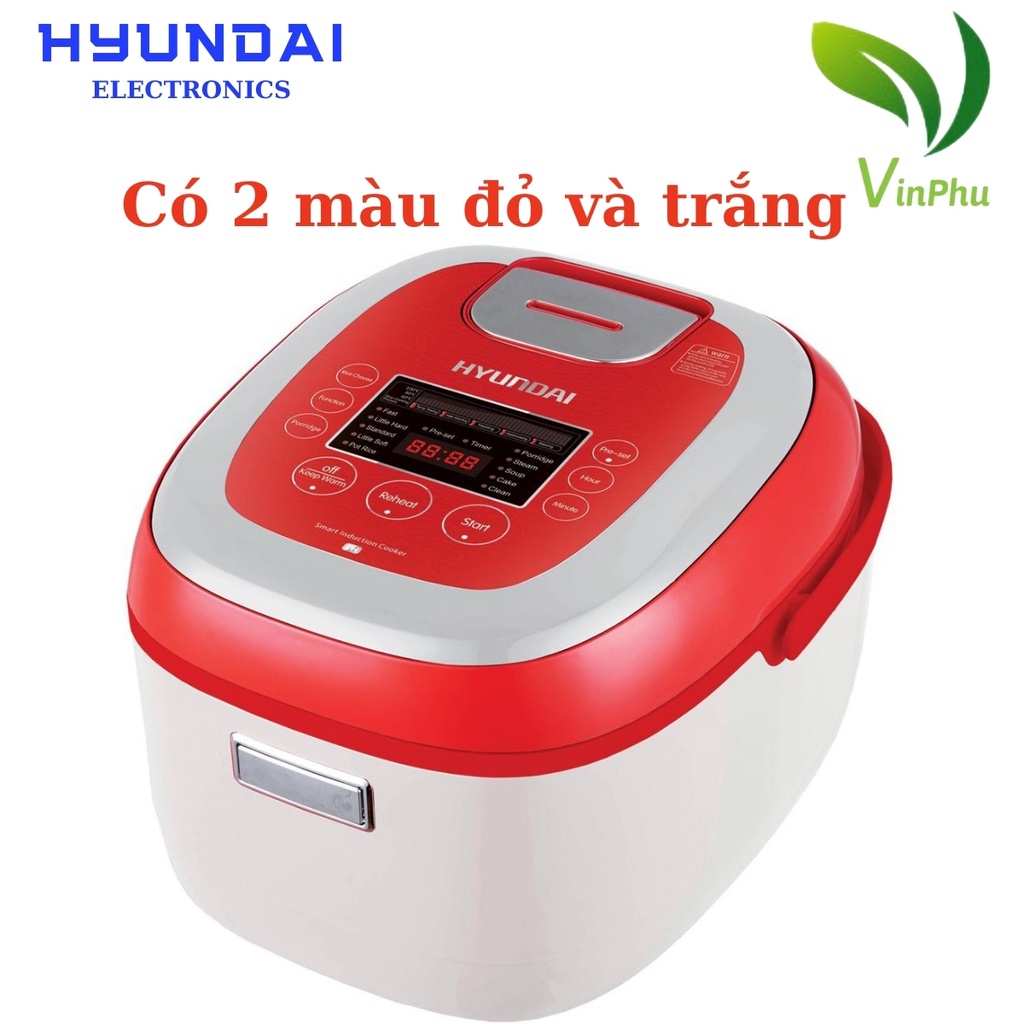 Nồi cao tần, Nồi Cơm Điện Cao Tần Hyundai HDE 2202R/W dung tích lớn 1.5L, chế độ nấu ăn đa dạng VinPhu VP15