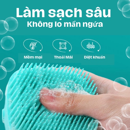 Bông Tắm Silicon Tạo Bọt & Massage Cho Chó Mèo