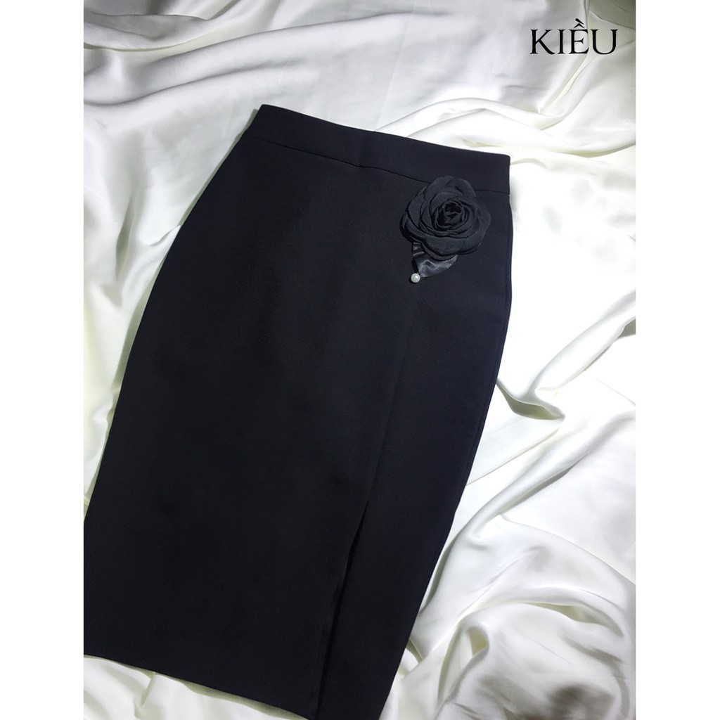 Chân Váy Nữ 💖𝑭𝒓𝒆𝒆𝒔𝒉𝒊𝒑💖Chân Váy Công Sở Màu Đen Xẻ Trước | BigBuy360 - bigbuy360.vn