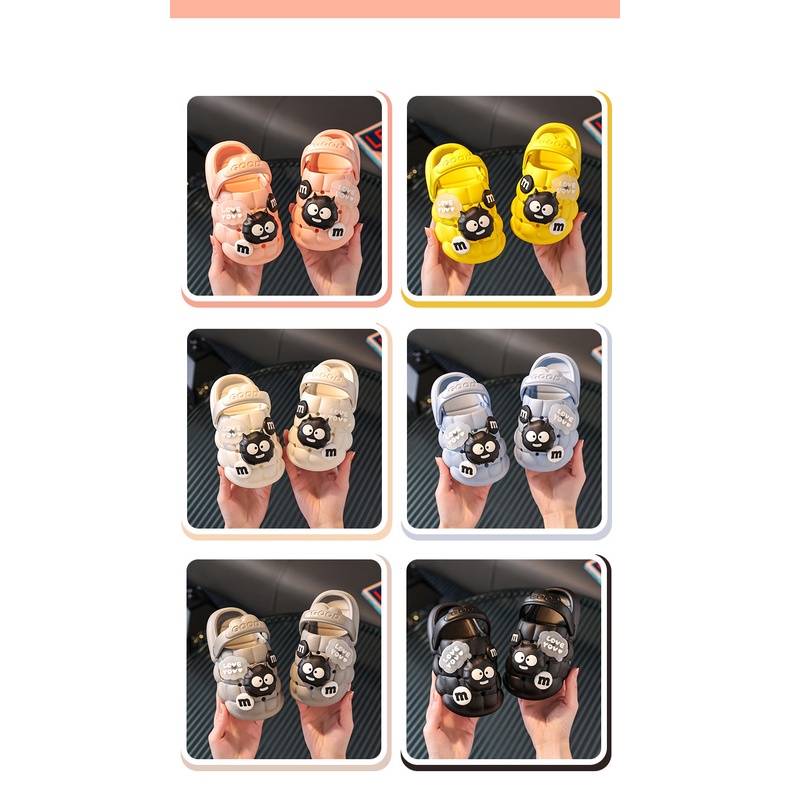 Dép sục cho bé, dép mùa hè cho bé trai bé gái họa tiết siêu dễ thương đi êm chân không trơn trượt.