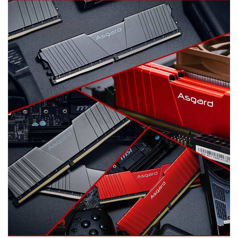 Ram Asgard 8Gb bus 2666 tản nhiệt Đỏ/Đen